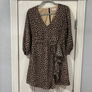 Pink Lily leopard dress